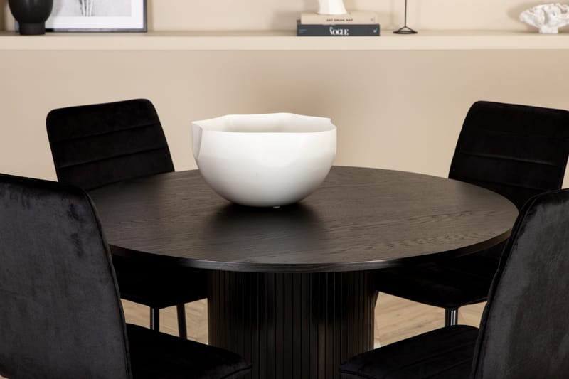 Bianca runt matbord med 4st Windu Lyx matstol - Möbler - Bord & matgrupp - Matgrupp