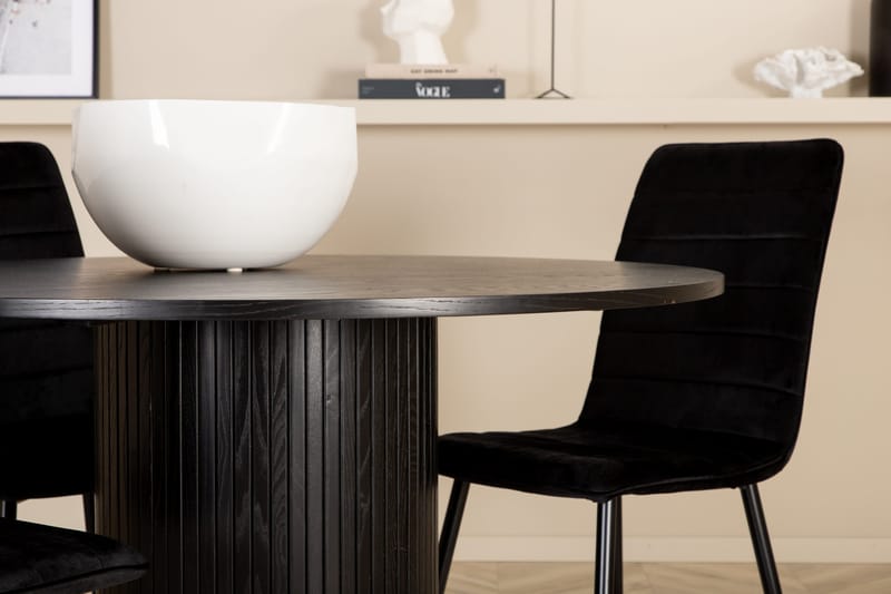 Bianca runt matbord med 4st Windu Lyx matstol - Möbler - Bord & matgrupp - Matgrupp