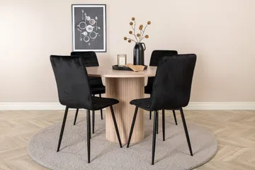 Bianca runt matbord med 4st Windu Lyx matstol - Möbler - Bord & matgrupp - Matgrupp