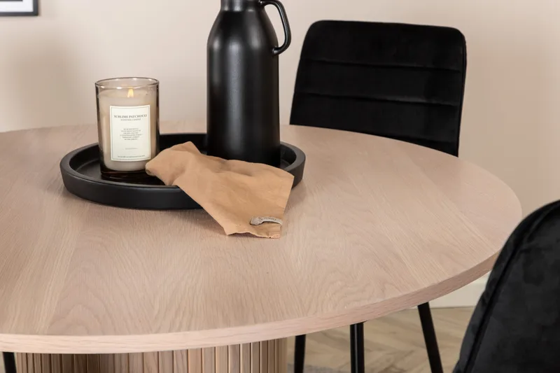 Bianca runt matbord med 4st Windu Lyx matstol - Möbler - Bord & matgrupp - Matgrupp