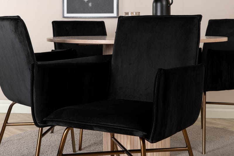 Bianca runt matbord med 4st Pippi matstol - Möbler - Bord & matgrupp - Matgrupp