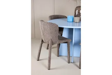 Matgrupp Bootcut Runt 110 cm Babyblå med 4st Astoria Stolar Brun - Brun - Möbler - Bord & matgrupp - Matgrupp