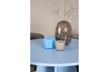 Matgrupp Bootcut Runt 110 cm Babyblå med 4st Astoria Stolar Brun - Brun - Möbler - Bord & matgrupp - Matgrupp