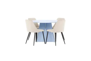 Matgrupp Bootcut Runt 110 cm Babyblå med 4st Night Stolar - Möbler - Bord & matgrupp - Matgrupp