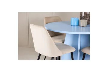 Matgrupp Bootcut Runt 110 cm Babyblå med 4st Night Stolar - Möbler - Bord & matgrupp - Matgrupp