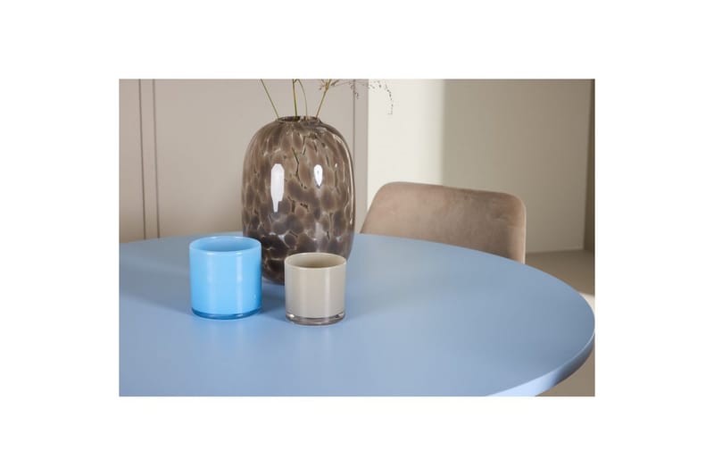 Matgrupp Bootcut Runt 110 cm Babyblå med 4st Night Stolar - Möbler - Bord & matgrupp - Matgrupp