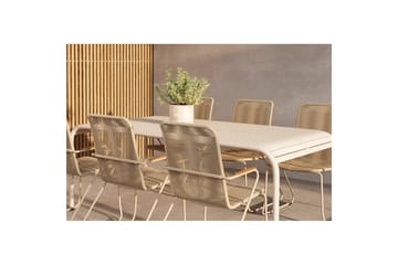 Matgrupp Borneo, Bois - Beige, Beige, 6 - Möbler - Bord & matgrupp - Matgrupp
