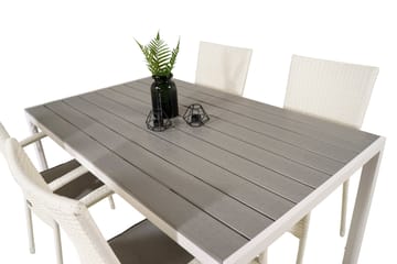 Buitepos Matgrupp inkl 4 Ariamab Karmstolar - Polywood/Vit - Möbler - Bord & matgrupp - Matgrupp