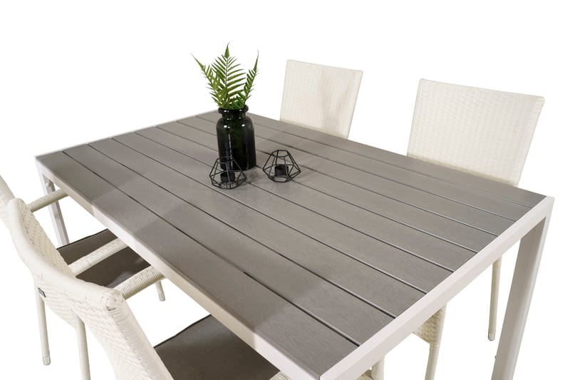 Buitepos Matgrupp inkl 4 Ariamab Karmstolar - Polywood/Vit - Möbler - Bord & matgrupp - Matgrupp