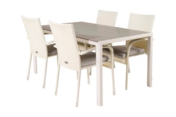 Buitepos Matgrupp inkl 4 Ariamab Karmstolar - Polywood/Vit - Möbler - Bord & matgrupp - Matgrupp