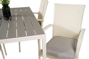 Buitepos Matgrupp inkl 4 Ariamab Karmstolar - Polywood/Vit - Möbler - Bord & matgrupp - Matgrupp