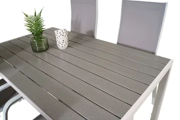 Buitepos Matgrupp inkl 4 Dusternbrook Karmstolar - Polywood/Vit - Utemöbler & utemiljö - Utegrupp - Matgrupp utomhus