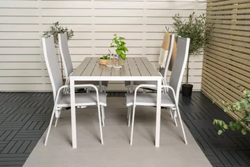 Buitepos Matgrupp inkl 4 Dusternbrook Karmstolar - Polywood/Vit - Utemöbler & utemiljö - Utegrupp - Matgrupp utomhus