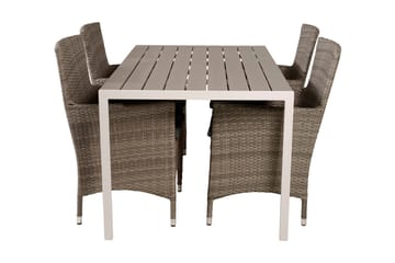 Buitepos Matgrupp inkl 4 Kalkfeld Karmstolar - Polywood/Vit - Utemöbler & utemiljö - Utegrupp - Matgrupp utomhus