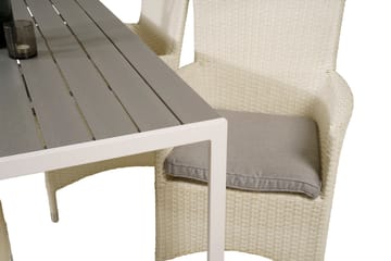 Buitepos Matgrupp inkl 4 Kalkfeld Karmstolar - Polywood/Vit - Möbler - Bord & matgrupp - Matgrupp