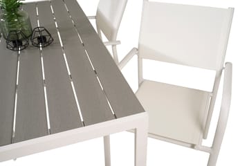 Buitepos Matgrupp inkl 4 Langstrand Karmstolar - Polywood/Vit - Utemöbler & utemiljö - Utegrupp - Matgrupp utomhus