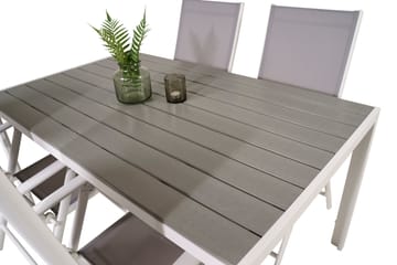 Buitepos Matgrupp inkl 4 Positionsstolar - Polywood/Vit - Utemöbler & utemiljö - Utegrupp - Matgrupp utomhus