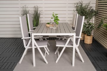 Buitepos Matgrupp inkl 4 Positionsstolar - Polywood/Vit - Utemöbler & utemiljö - Utegrupp - Matgrupp utomhus