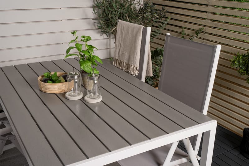 Buitepos Matgrupp inkl 4 Positionsstolar - Polywood/Vit - Utemöbler & utemiljö - Utegrupp - Matgrupp utomhus