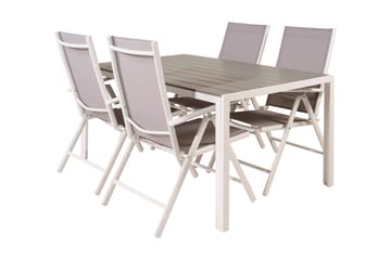 Buitepos Matgrupp inkl 4 Positionsstolar - Polywood/Vit - Utemöbler & utemiljö - Utegrupp - Matgrupp utomhus