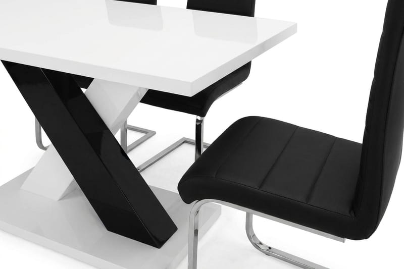 Matgrupp Cesi 14 0cm med 4 Cibus stolar - Vit - Möbler - Bord & matgrupp - Matgrupp