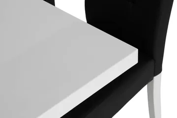 Cesi Matgrupp 140 cm med 4 Viktor Stol - Vit/Svart/Svart PU - Möbler - Bord & matgrupp - Matgrupp