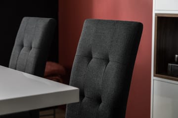 Cesi Matgrupp 140 cm med 4 Viktor Stol - Vit/Svart/Svart PU - Möbler - Bord & matgrupp - Matgrupp