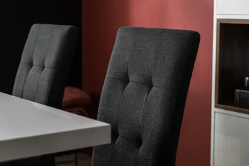 Cesi Matgrupp 140 cm med 4 Viktor Stol - Vit/Svart/Svart PU - Möbler - Bord & matgrupp - Matgrupp