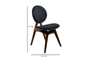 Charbel Matgrupp 160 cm med 4 matstolar - Valnöt/Antracit - Möbler - Bord & matgrupp - Matgrupp