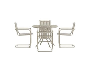 Matgrupp Chios 90 cm med 4 Stolar Utomhus - Beige - Möbler - Bord & matgrupp - Matgrupp