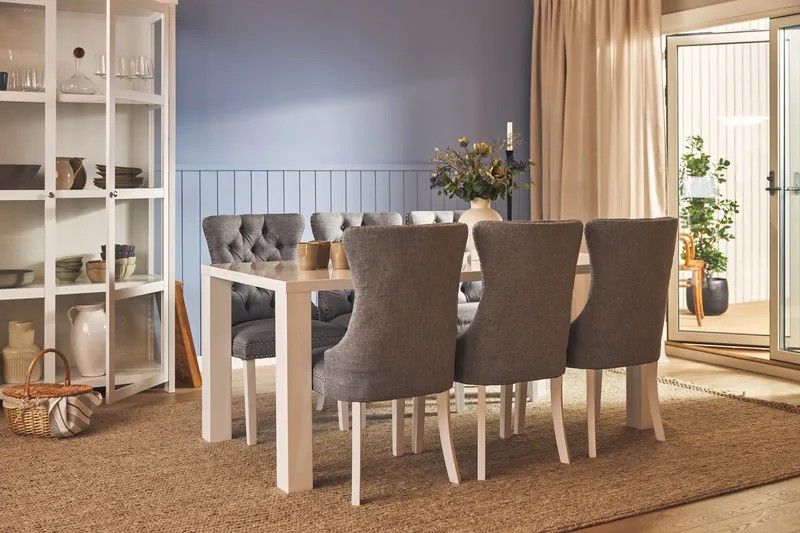 Cibus Matgrupp 180 cm inkl 6 Bergviken Stolar - Vit - Möbler - Bord & matgrupp - Matgrupp