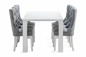 Cibus Matgrupp 180 cm inkl 6 Bergviken Stolar - Vit - Möbler - Bord & matgrupp - Matgrupp