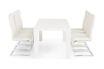 Cibus Matgrupp 180 cm med 6 Cibus Stol - Vit - Möbler - Bord & matgrupp - Matgrupp