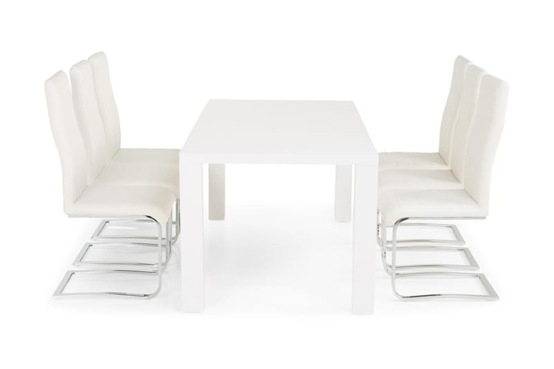 Cibus Matgrupp 180 cm med 6 Cibus Stol - Vit - Möbler - Bord & matgrupp - Matgrupp