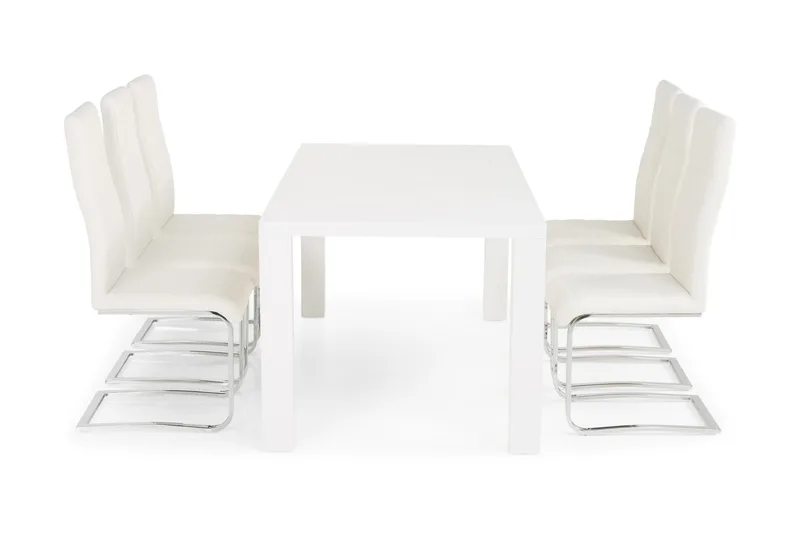 Cibus Matgrupp 180 cm med 6 Cibus Stol - Vit - Möbler - Bord & matgrupp - Matgrupp