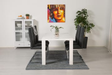 Cibus Matgrupp 180 cm med 6 Cibus Stol - Vit/Mörkgrå - Möbler - Bord & matgrupp - Matgrupp