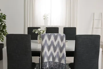 Cibus Matgrupp 180 cm med 6 Cibus Stol - Vit/Mörkgrå - Möbler - Bord & matgrupp - Matgrupp