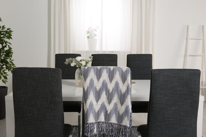 Cibus Matgrupp 180 cm med 6 Cibus Stol - Vit/Mörkgrå - Möbler - Bord & matgrupp - Matgrupp