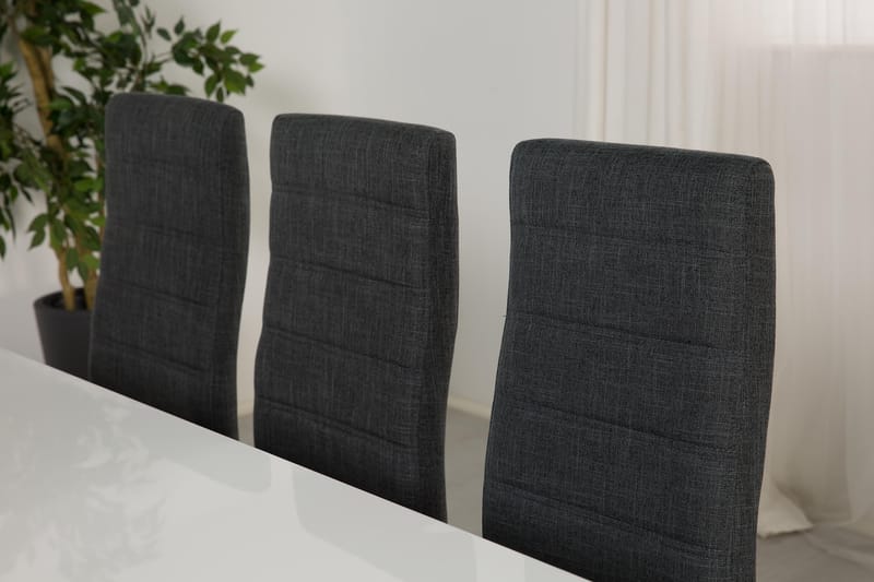 Cibus Matgrupp 180 cm med 6 Cibus Stol - Vit/Mörkgrå - Möbler - Bord & matgrupp - Matgrupp