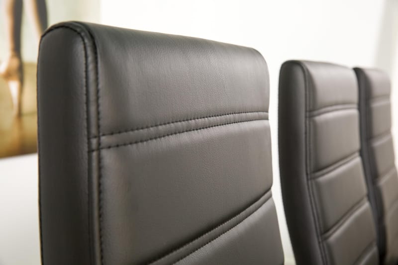 Cibus Matgrupp 180 cm med 6 Stolar - Vit/Svart Konstläder - Möbler - Bord & matgrupp - Matgrupp