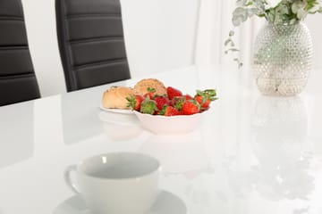 Cibus Matgrupp 180 cm med 6 Stolar - Vit/Svart Konstläder - Möbler - Bord & matgrupp - Matgrupp