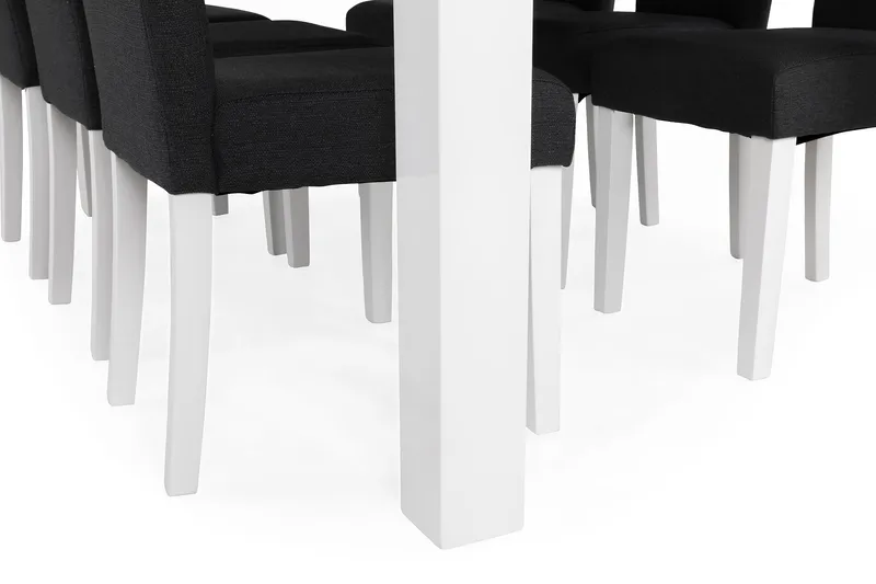 Cibus Matgrupp 180 cm med 6 Viktor Stol - Vit/Mörkgrå - Möbler - Bord & matgrupp - Matgrupp