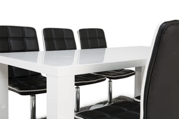 Cibus Matgrupp med 6 st Frida Stolar - Vit/Svart - Möbler - Bord & matgrupp - Matgrupp