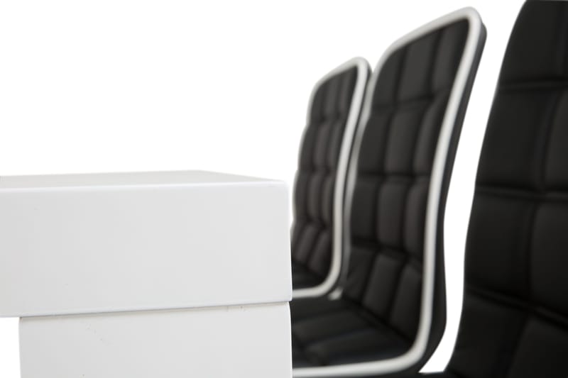 Cibus Matgrupp med 6 st Frida Stolar - Vit/Svart - Möbler - Bord & matgrupp - Matgrupp