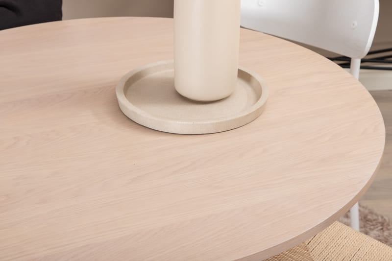 Matgrupp Cinaba 100 cm Rund inkl 4 Tommy Stolar - Beige/Vit - Matgrupp