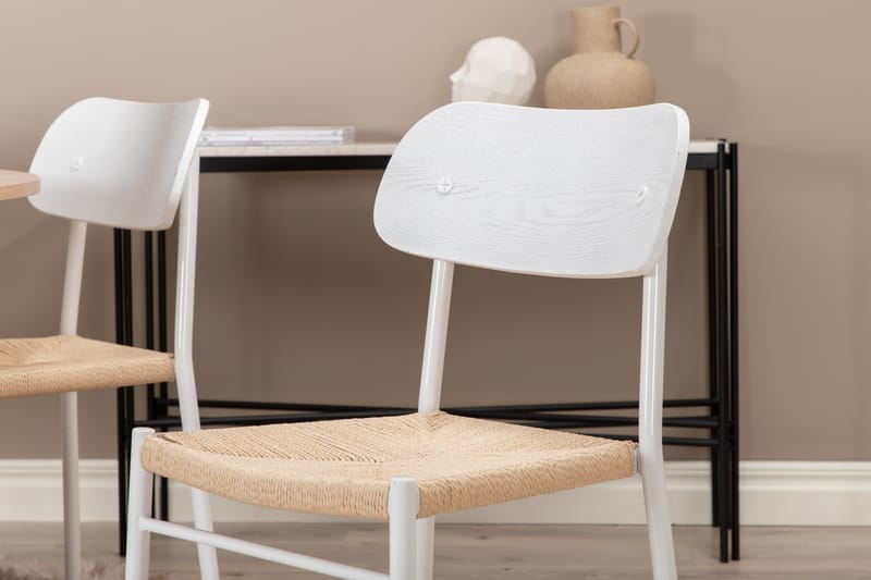 Matgrupp Cinaba 100 cm Rund inkl 4 Tommy Stolar - Beige/Vit - Matgrupp