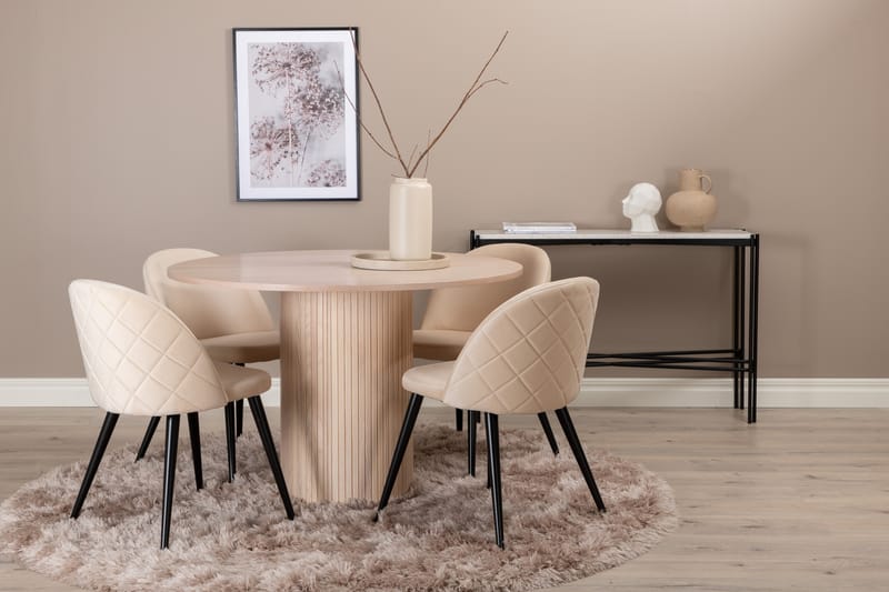 Matgrupp Cinaba 100 cm Rund inkl 4 Vomeli Stolar - Matgrupp
