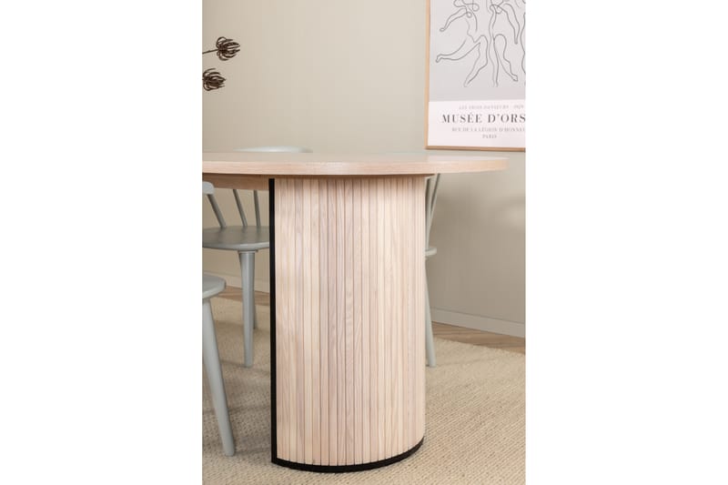 Matgrupp Cinaba 200 cm Oval inkl 4 Sturla Stolar - Beige/Ljusgrå - Matgrupp