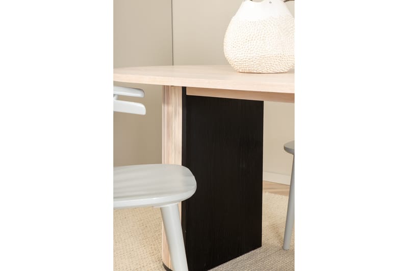 Matgrupp Cinaba 200 cm Oval inkl 4 Sturla Stolar - Beige/Ljusgrå - Matgrupp