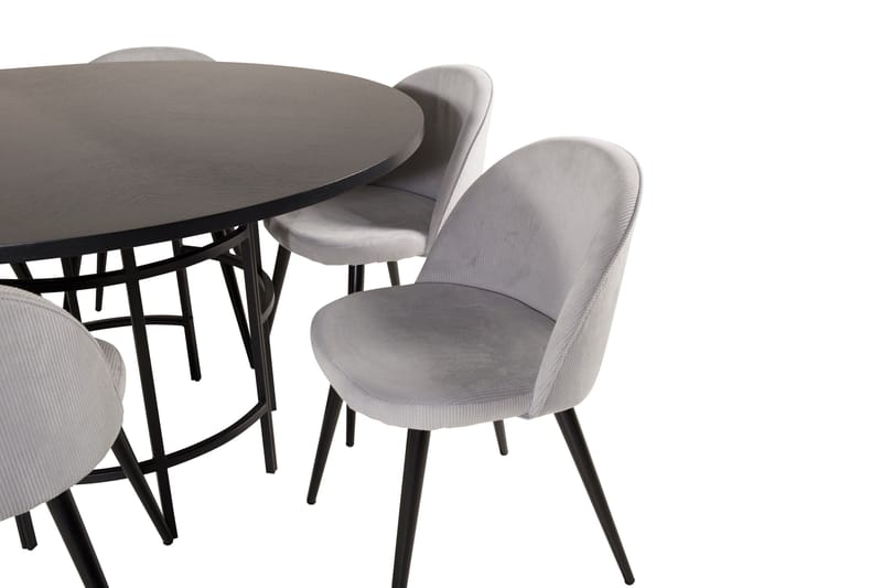 Copenhagen Matgrupp 140 cm Rund med 6 Velvet stolar - Möbler - Bord & matgrupp - Matgrupp